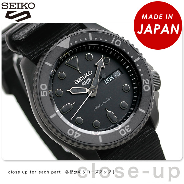SEIKO　5スポーツ ブラック SBSA025約22mm