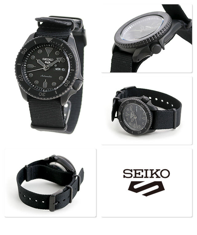 SEIKO　5スポーツ ブラック SBSA025約22mm