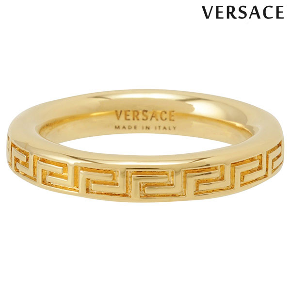 ヴェルサーチ VERSACE DG56785-DJMT-D00O 11号 エングレイブド リング グレカ 指輪 日本サイズ10号 ゴールド ベルサーチ  メンズ レディース