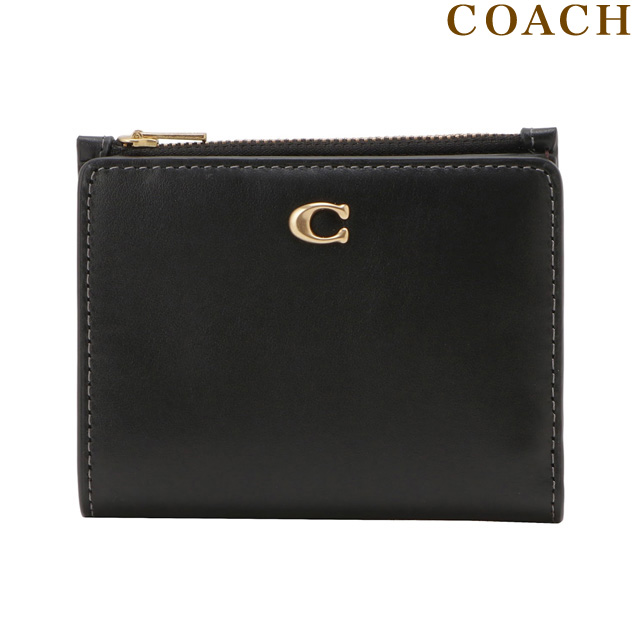 コーチ COACH C8435 B4/BK 二つ折り財布 ブラック レディース