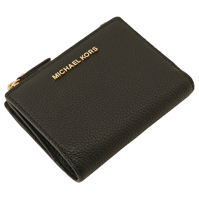 マイケルコース MICHAEL KORS 34F9GJ6F2L 001 BLACK 二つ折り財布 ブラック レディース コンパクト ウォレット JET  SET MD SNAP BILLFOLD 財布 腕時計のななぷれ