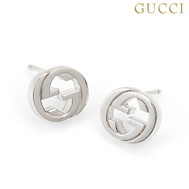 グッチ ピアス GUCCI インターロッキングG スタッド sterling silver