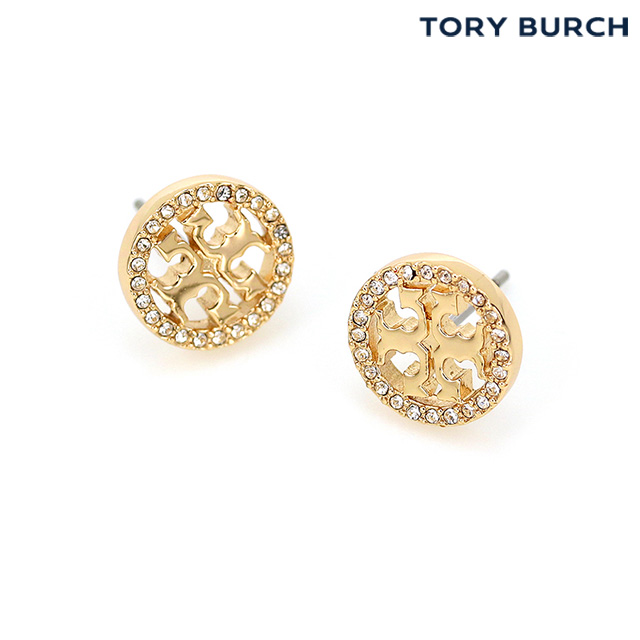 トリーバーチ ピアス TORY BURCH ミラー パヴェ 真鍮 クリスタル