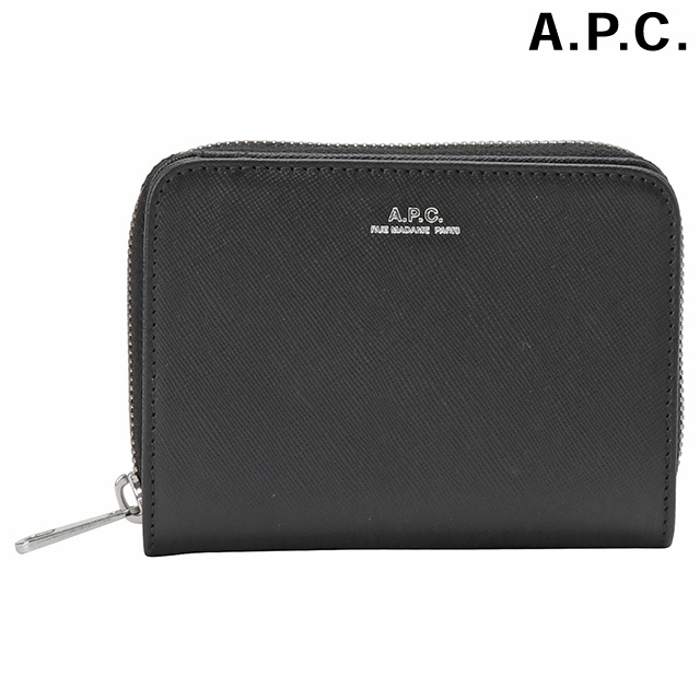 アーペーセー A.P.C. PXBJQ F63087 LZZ BLACK APC 二つ折り財布 ...