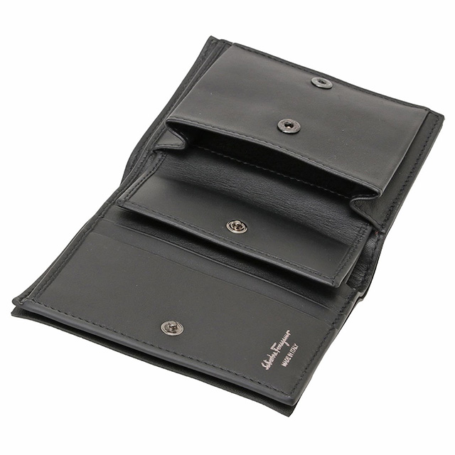 サルバトーレフェラガモ Salvatore Ferragamo 220288 745858 001 ビバ リボン 二つ折り財布 ミニ財布 ブラック  レディース VIVA BOW WALLET