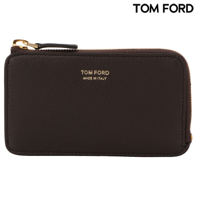 トムフォード TOM FORD Y0238T LCL158 U7051 L字ファスナー カードケース コインケース フラグメントケース ダークブラウン  メンズ 財布 腕時計のななぷれ