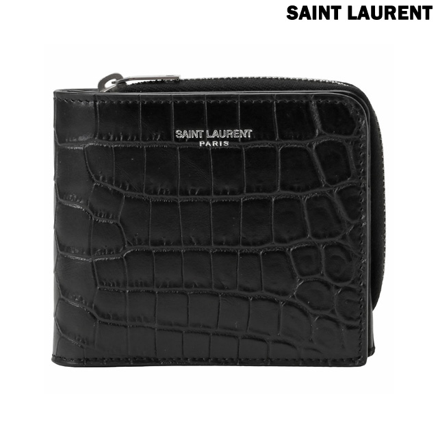 サンローラン SAINT LAURENT 556268 DZEDE 1000 YSL クロコ型押し 小銭 ...