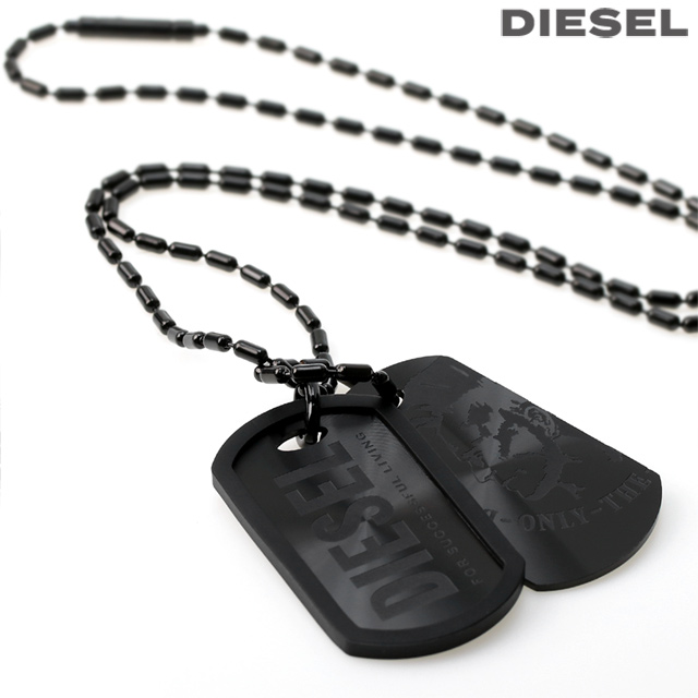 ディーゼル ネックレス DIESEL ステンレススチール ドッグタグ メンズ