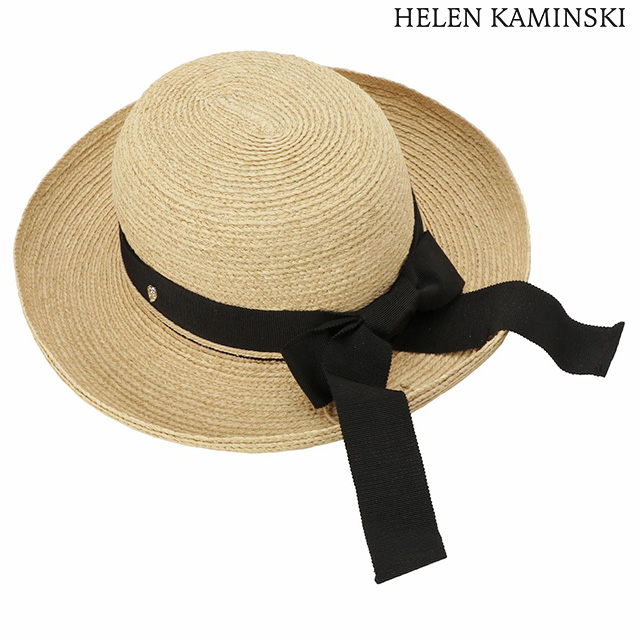 ヘレンカミンスキー HELEN KAMINSKI ラフィアハット 帽子 リボン