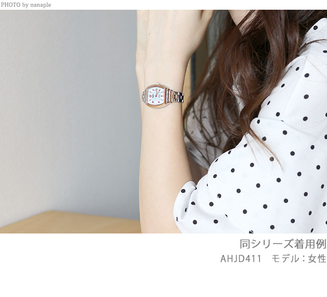 セイコー アルバ アンジェーヌ トノー ソーラー レディース 腕時計 AHJD413 SEIKO ALBA ホワイト×レッド 革ベルト アンジェーヌ  腕時計のななぷれ