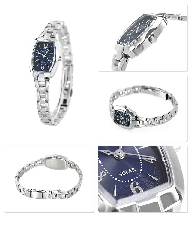 セイコー アルバ アンジェーヌ トノー ソーラー 蝶 花 レディース 腕時計 AHJD425 SEIKO ALBA ネイビー アンジェーヌ 腕時計 のななぷれ