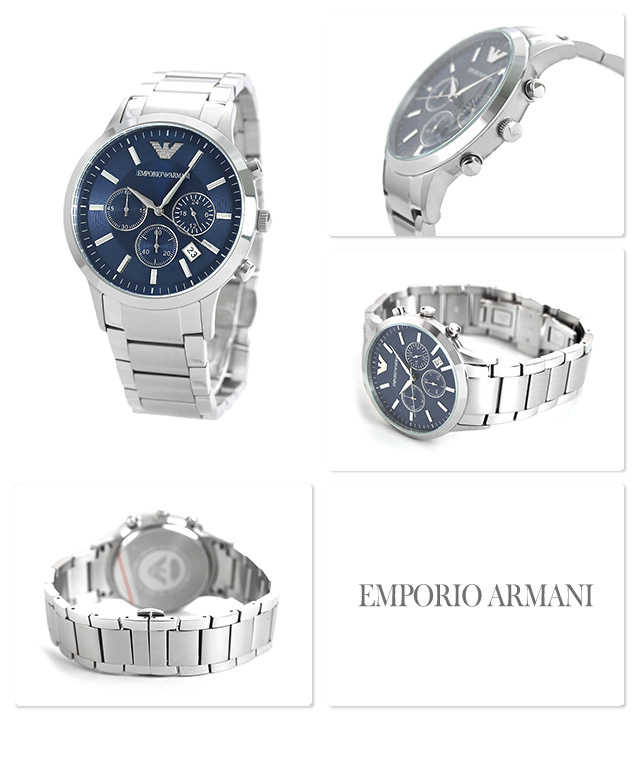 エンポリオ アルマーニ 時計 レナト 43mm クロノグラフ メンズ 腕時計