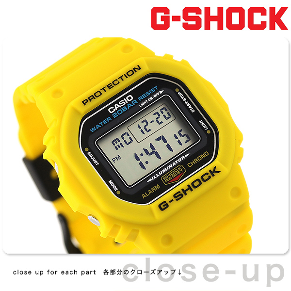 G-SHOCK Gショック DWE-5600 5600シリーズ リバイバル クオーツ メンズ 腕時計 DWE-5600R-9DR CASIO カシオ  イエロー G-SHOCK 腕時計のななぷれ