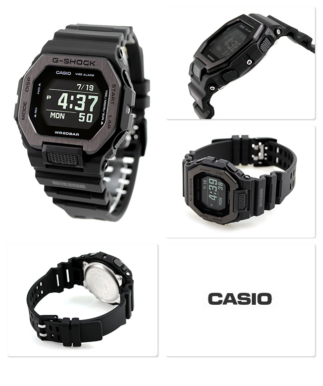 カシオ Gショック Gライド クオーツ ムーンデータ タイドグラフ メンズ 腕時計 GBX-100NS-1DR オールブラック CASIO G-SHOCK  G-SHOCK 腕時計のななぷれ