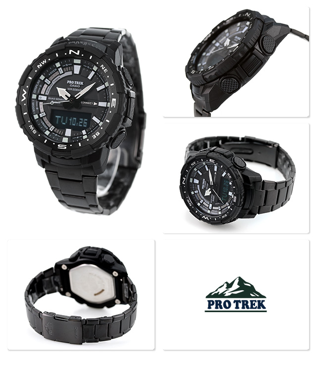 PRO TREK プロトレック PRT-B70 チタン 釣り クオーツ メンズ 腕時計 