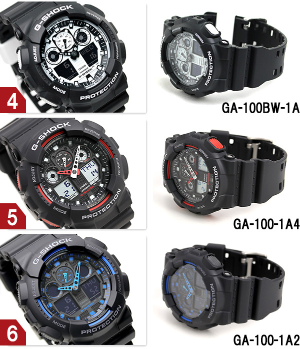 G-SHOCK クロノグラフ アナデジ メンズ 腕時計 GA-100 ビッグケース