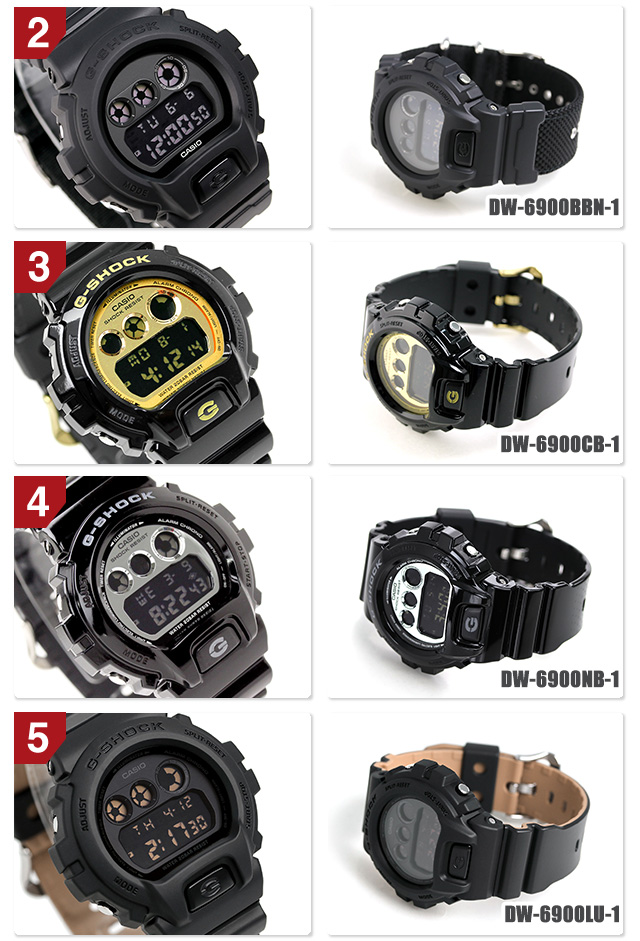 g-shock gショック DW-6900 デジタル メンズ 腕時計 ブラック ホワイト