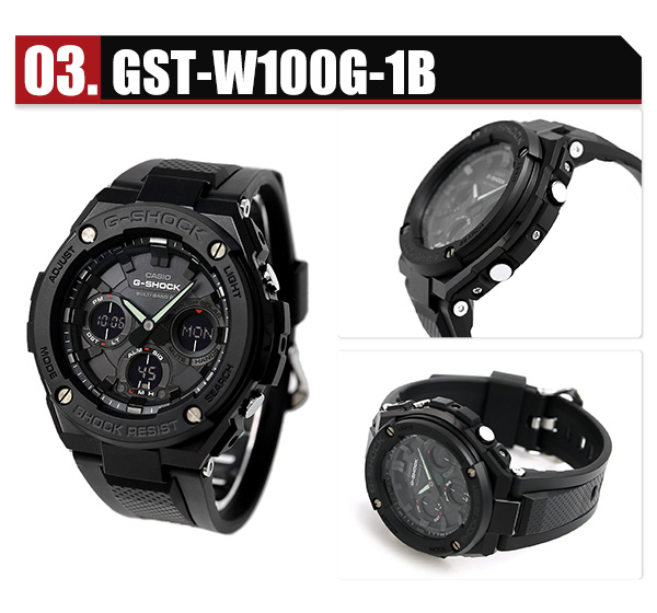 G-SHOCK 電波 ソーラー 電波時計 GST-W130 GST-W100 GST-W330 カシオ Gショック G-STEEL アナデジ  選べるモデル G-SHOCK 腕時計のななぷれ