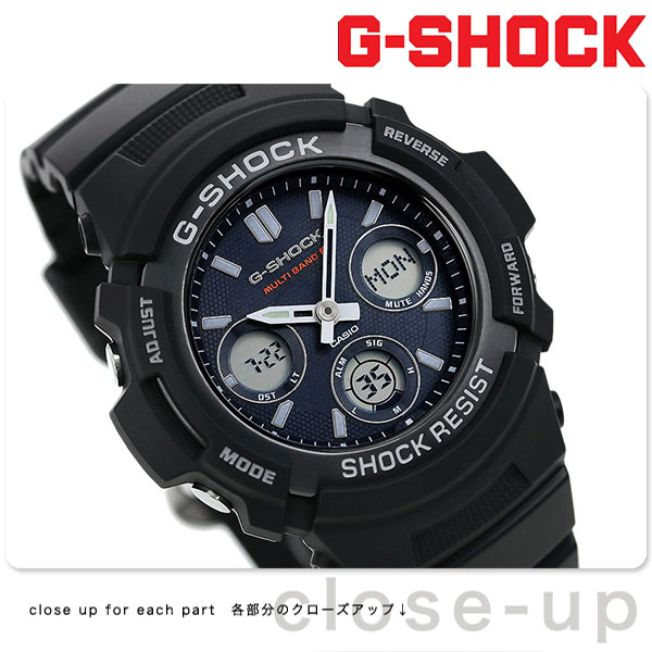 G-SHOCK 電波ソーラー メンズ 腕時計 AWG-M100SB-2AER カシオ Gショック ブルー×ブラック