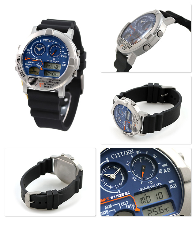 シチズン レコードレーベル アナデジテンプ 流通限定モデル クロノグラフ クオーツ メンズ レディース 腕時計 JG0070-20L CITIZEN  レコードレーベル 腕時計のななぷれ