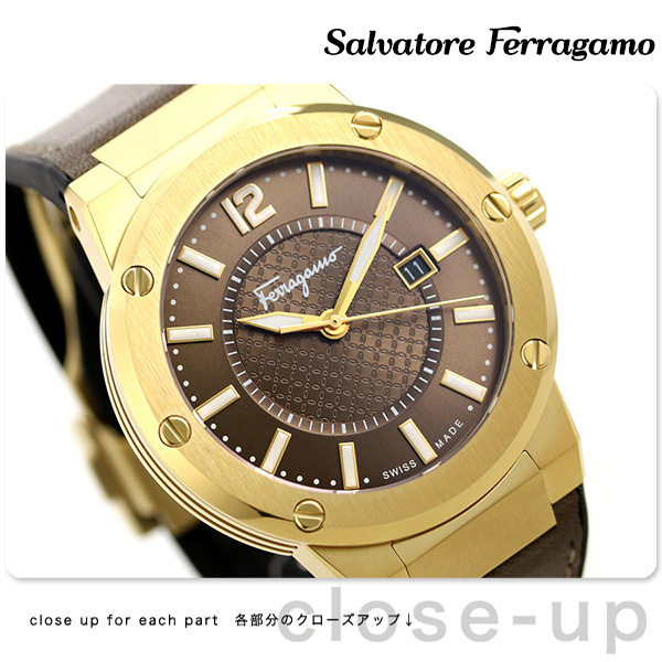 フェラガモ F-80 メンズ 腕時計 FIF060016 Ferragamo ブラウン
