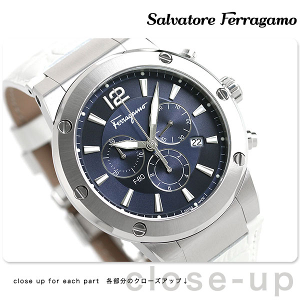 フェラガモ エフエイティ 44mm クロノグラフ メンズ 腕時計 SFEX00119 