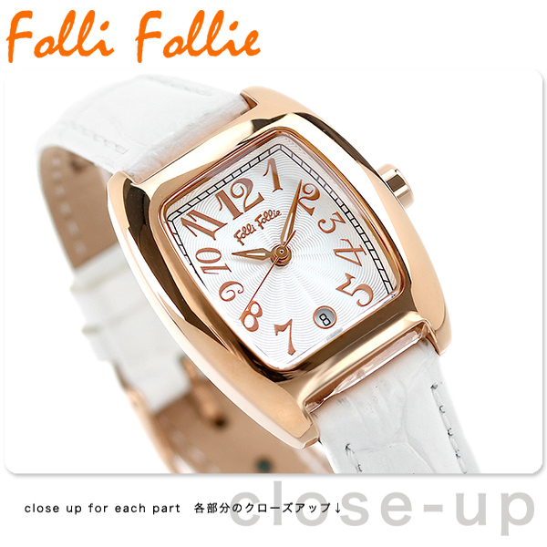 フォリフォリ 時計 25mm クオーツ レディース 腕時計 WF5R080SDS-WH Folli Follie ホワイト フォリフォリ 腕時計 のななぷれ