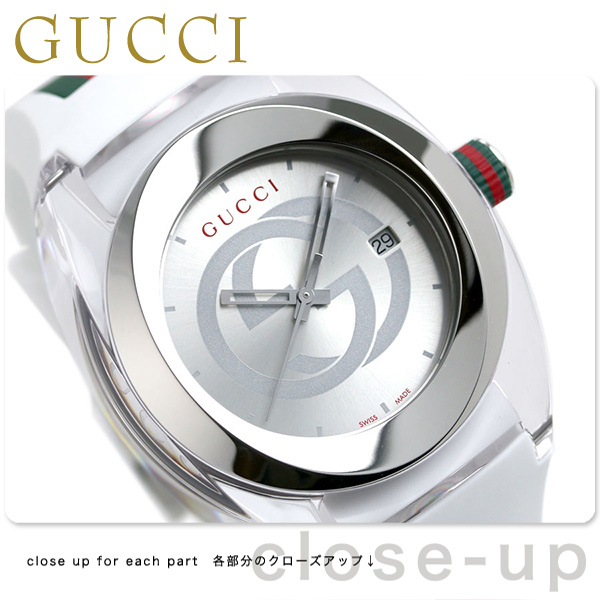 グッチ 時計 スイス製 メンズ 腕時計 YA137102A GUCCI シンク 46mm 