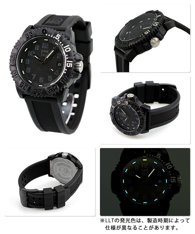LUMINOX Luminox Men's 43mm Black Plastic Stainless Steel Case Quartz Watch  メンズ腕時計