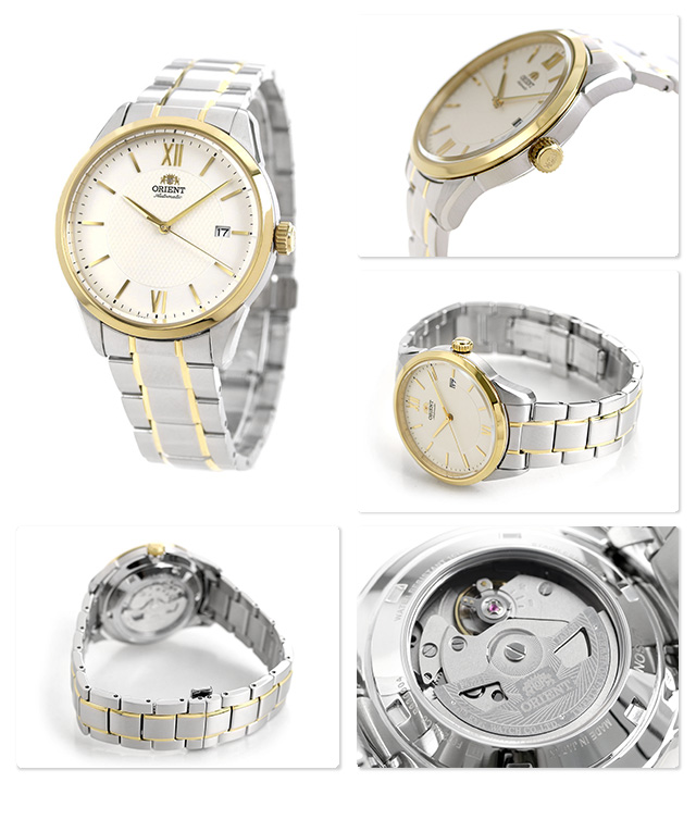 オリエント コンテンポラリー 自動巻き 日本製 メンズ 腕時計 RN-AC0013S ORIENT ホワイト×ゴールド CONTEMPORARY 腕時計 のななぷれ