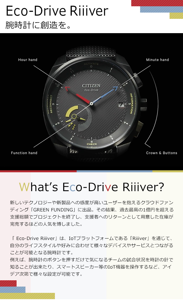 シチズン Eco-Drive Riiiver 流通限定モデル スマートウォッチ