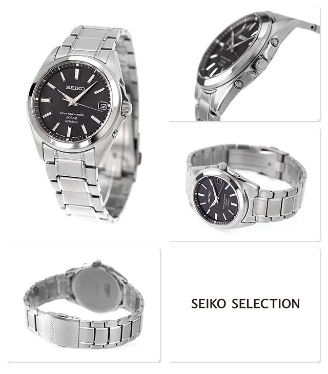 セイコーセレクション 電波ソーラー SBTM217 腕時計 メンズ ブラック SEIKO SELECTION セイコーセレクション 腕時計のななぷれ