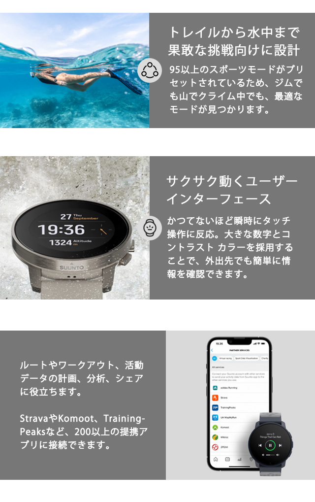 【新品未使用】SUUNTO スント 腕時計 時計 GPS スポーツウォッチ