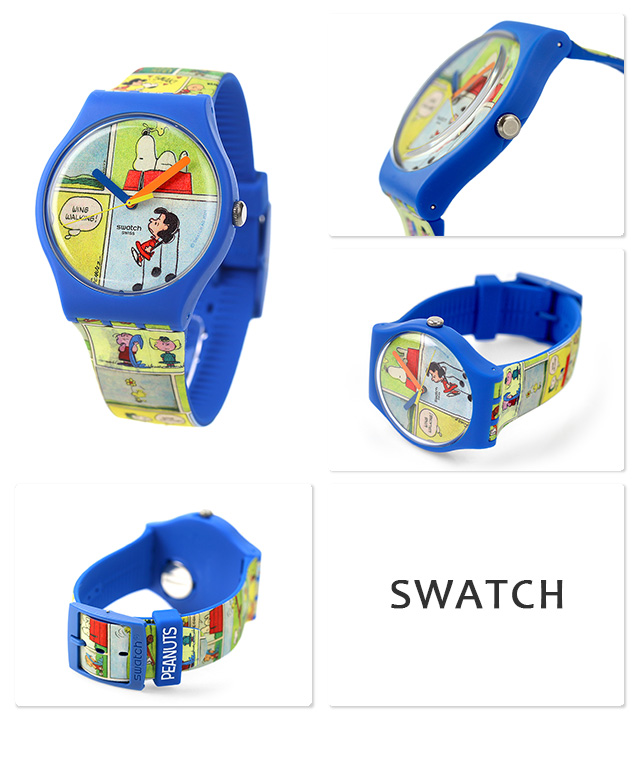 スウォッチ Peanutsコラボレーション クオーツ 腕時計 メンズ 
