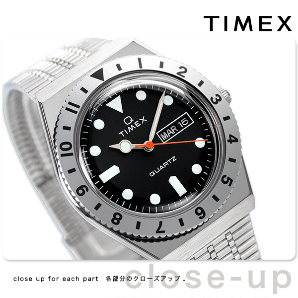 タイメックス キュータイメックス 日本限定 38mm クオーツ メンズ 腕時計 TW2V00100 TIMEX ブラック