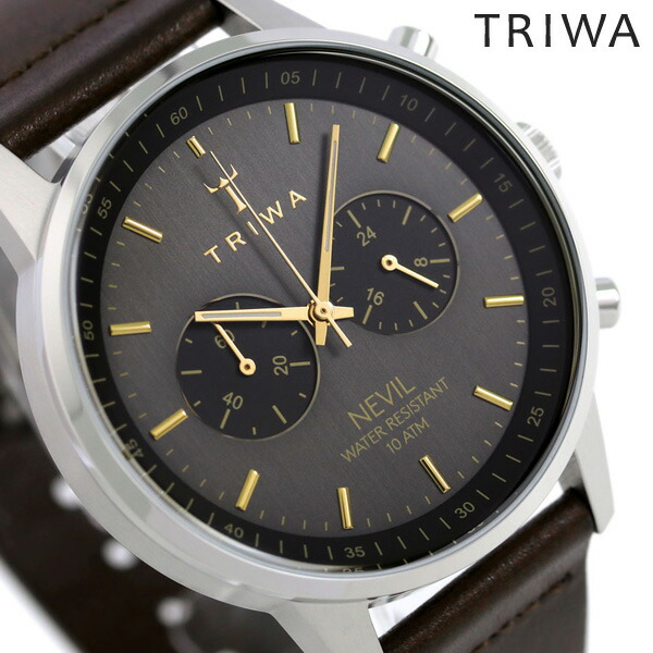 トリワ TRIWA ネビル スモーキー 42mm クロノグラフ 腕時計 NEST114 