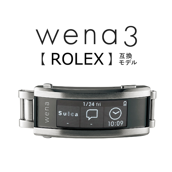 ソニー wena ウェナ3 ロレックス ROLEX iOS Android対応 Suica 楽天Edy iD QUICPay Alexa対応  RXSP3-WNW smartwatch シルバー