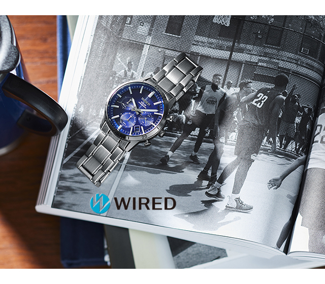 セイコー ワイアード ニュー スタンダード ソーラー クロノグラフ メンズ 腕時計 AGAD415 SEIKO WIRED ブルー
