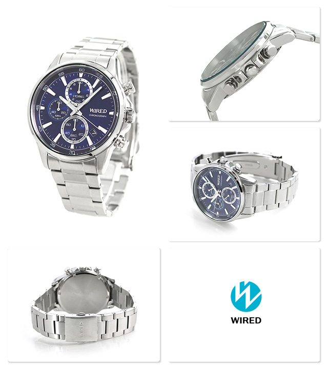 セイコー ワイアード メンズ 腕時計 クロノグラフ AGAT423 SEIKO WIRED TOKYO SORA ブルー メンズ 腕時計のななぷれ