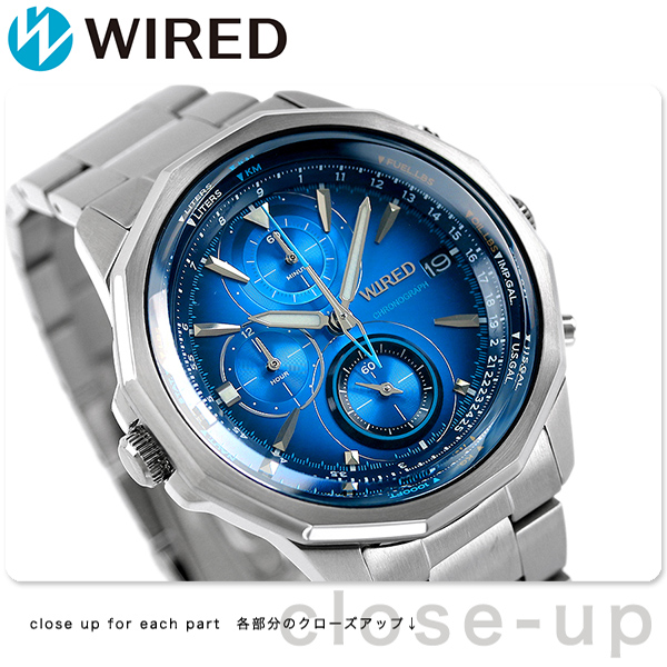 663 WIRED ワイアード時計　メンズ腕時計　ブルー　クロノグラフ