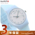 スウォッチ オリジナルス レディース 25mm スイス製 腕時計 LL119 SWATCH ホワイト×ライトブルー