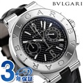 ブルガリ ディアゴノ 40mm クロノグラフ スイス製 自動巻き メンズ 腕時計 DG40BSLDCH BVLGARI ブラック