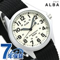 セイコー アルバ クオーツ メンズ 腕時計 AQPK401 SEIKO ALBA アイボリー×ブラック