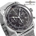 ツェッペリン 時計 100周年 記念 42mm 日本限定モデル クロノグラフ メンズ 腕時計 8680M-6 ZEPPELIN グレー