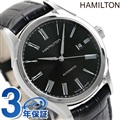 ハミルトン 自動巻き バリアント オート メンズ H39515734 HAMILTON 腕時計 ブラック レザーベルト