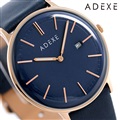 アデクス ADEXE ユニセックス デイト 41mm 革ベルト 2046A-04 腕時計 グランデ