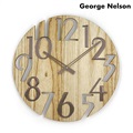 ジョージ ネルソン ウォール クロック プラタナス クオーツ 掛時計 クロック GN215NT George Nelson ライトブラウン