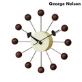 ジョージ ネルソン ボール クロック ウォルナット クオーツ 掛時計 クロック GN397WB George Nelson ダークブラウン