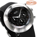 アイクポッド クロノポッド 44mm クロノグラフ クオーツ メンズ 腕時計 IPC004SILB IKEPOD ブラック