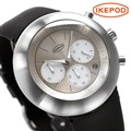 アイクポッド クロノポッド 44mm クロノグラフ クオーツ メンズ 腕時計 IPC009SILB IKEPOD ブラック